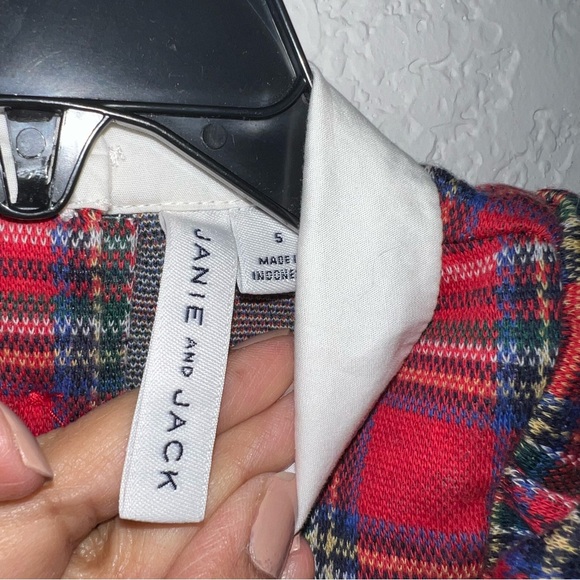 Janie & Jack red plaid peplum girls top - Picture 2 of 3